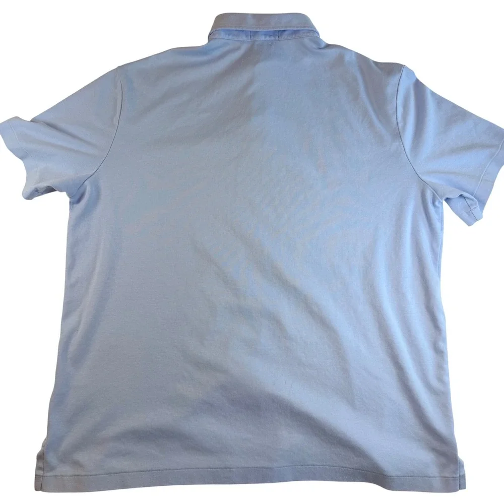 Polo Ralph Lauren Polo Mens L Classic Fit Light‎ Blue Short Sleeve Preppy